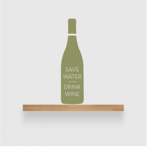 Save Water Drink Wine Wall Decal
