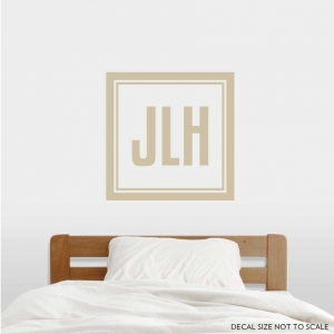 Square Monogram Wall Art Decal