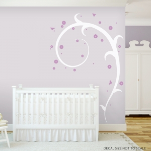 Large Flower Swirl Wall Decal