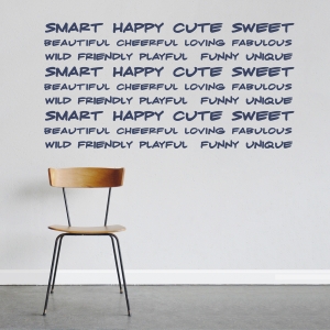 Sweet Adjectives Wall Decal