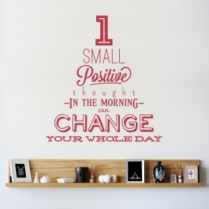1 Small Positive Thought Wall Decal Quote