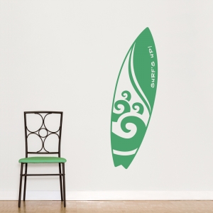 Wave Surfboard Wall Decal