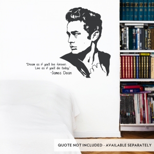 James Dean and Quote Wall Decal