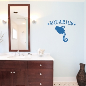 Aquarius Zodiac Sign Wall Decal