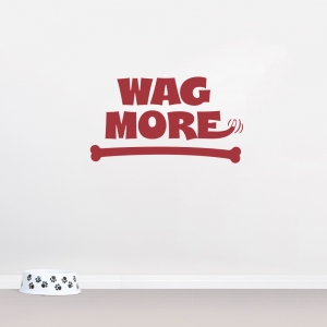Wag More Wall Quote Decal