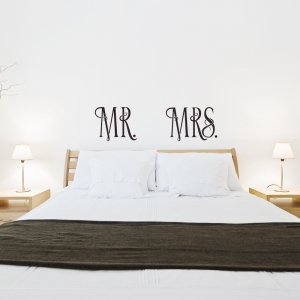 MR and MRS Wall Quote Decal