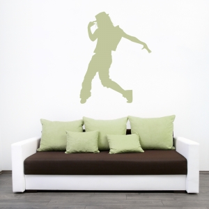 Female Hip Hop Dancer Wall Decal