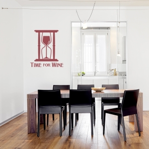 Time For Wine Wall Quote Decal