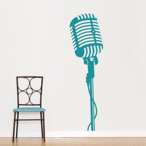 Microphone Wall Art Decal