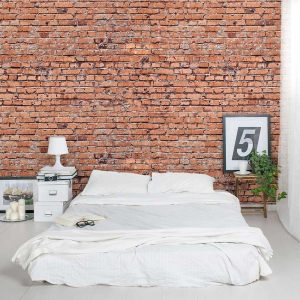 Old Red Brick Wall Mural