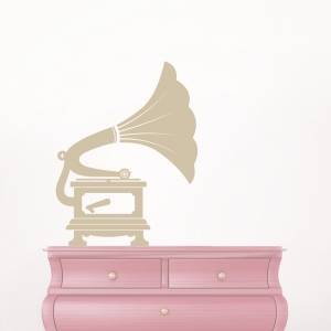 Vintage Phonograph Wall Decal