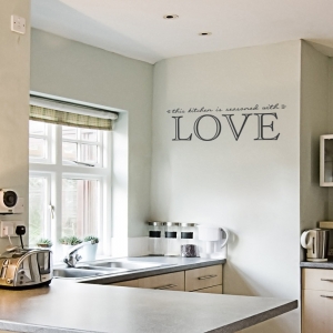 This Kitchen is Seasoned with Love Wall Quote Decal