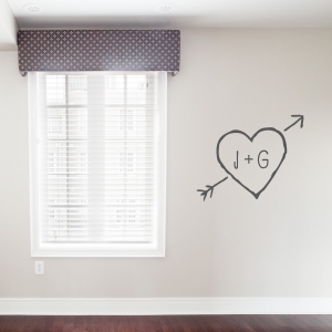 Carved Heart Wall Art Decal