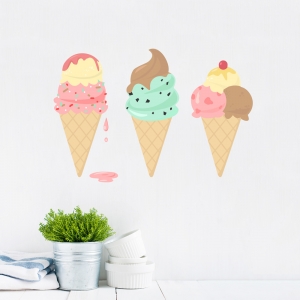 Ice Creams Printed Wall Decal