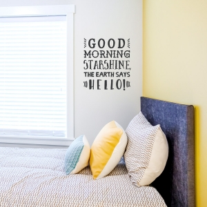 Good Morning Starshine Wall Quote Decal