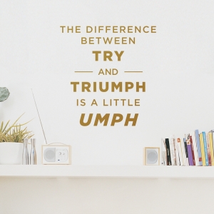 Try-umph Wall Quote Decal