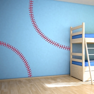 Baseball Stitches Wall Decal