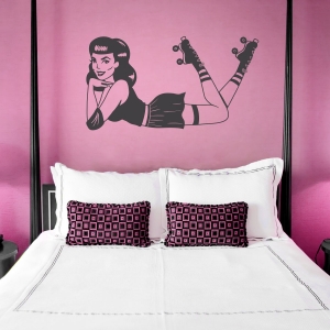 Derby Pin-Up Girl Wall Decal