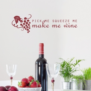 Pick Me, Squeeze Me Wall Decal Quote