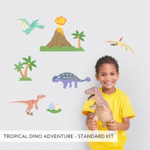 Tropical Dino Adventures Printed Wall Decal