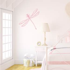 Dragonfly Carnation Pink Wall Decal