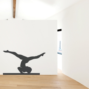 Gymnast on Balance Beam Wall Decal