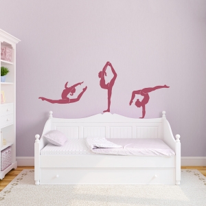 Gymnastics Trio Wall Decal