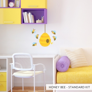 Honey Bees Printed Wall Decal