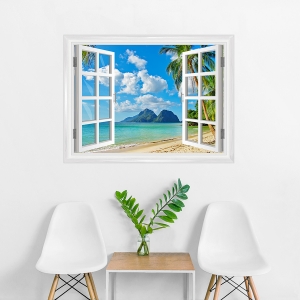 Island Paradise Window Mural