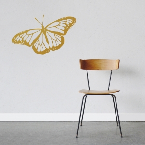 Monarch Butterfly Gold Wall Decal