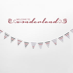 Welcome to Wonderland Wall Decal - Dark Red