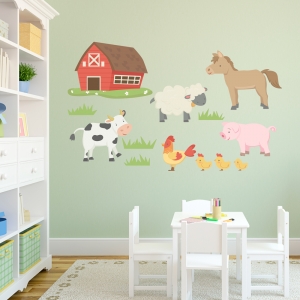 Barn Yard Animals Printed Decal Kit