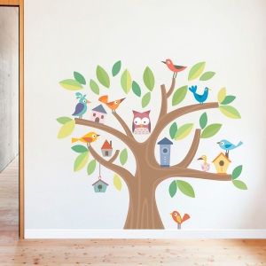 Bird Town Printed Wall Decal