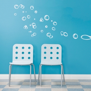 Floating Bubbles Wall Decal