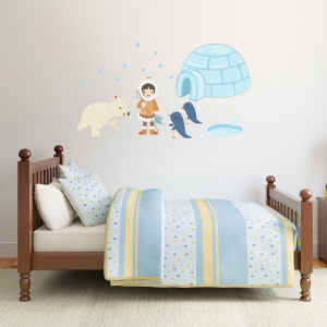 Eskimo Girl Standard Printed Wall Decal