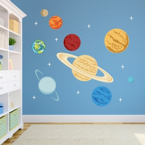 Planets Printed Wall Decal