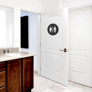 Restroom Circle Wall Decal