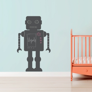 Chalkboard Robot Wall Decal