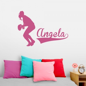 Softball Name Wall Decal