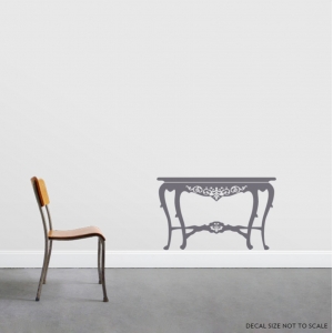 Antique Table Wall Decal Storm Grey