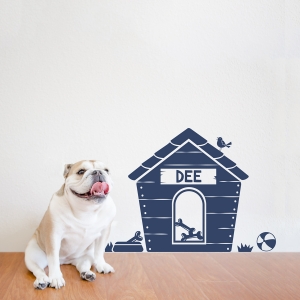 Custom Name Dog House Wall Decal