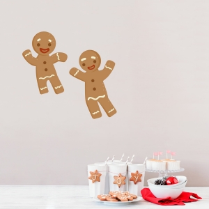 Gingerbread Men Standard Printed Wall Decal