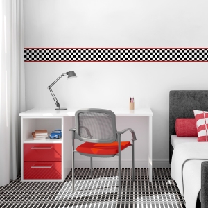 Racing Checker Removable Wallpaper Border