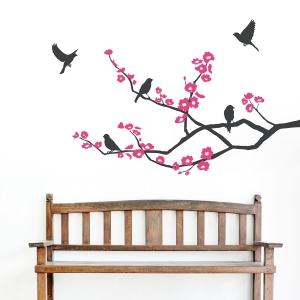 Canary Flower Branch Wall Decal