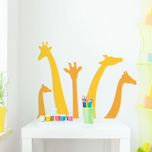 Giraffe Silhouettes Wall Decal