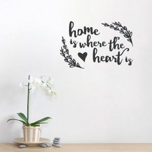Where The Heart Is Wall Decal quote