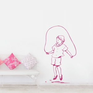 Jump Rope Girl Wall Decal