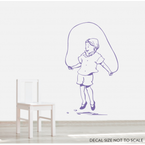 Jump Rope Girl Wall Decal