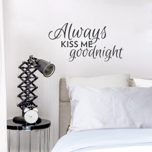 Kiss Me Goodnight Wall Quote Decal
