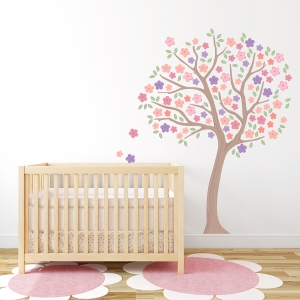 Spring Cherry Blossom Tree Printed Wall Decal